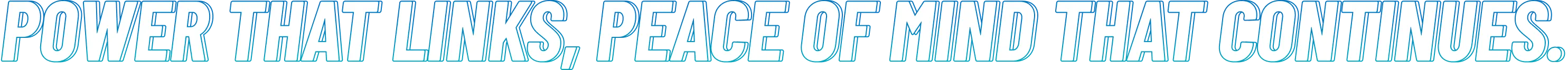 Power that links, peace of mind that continues.